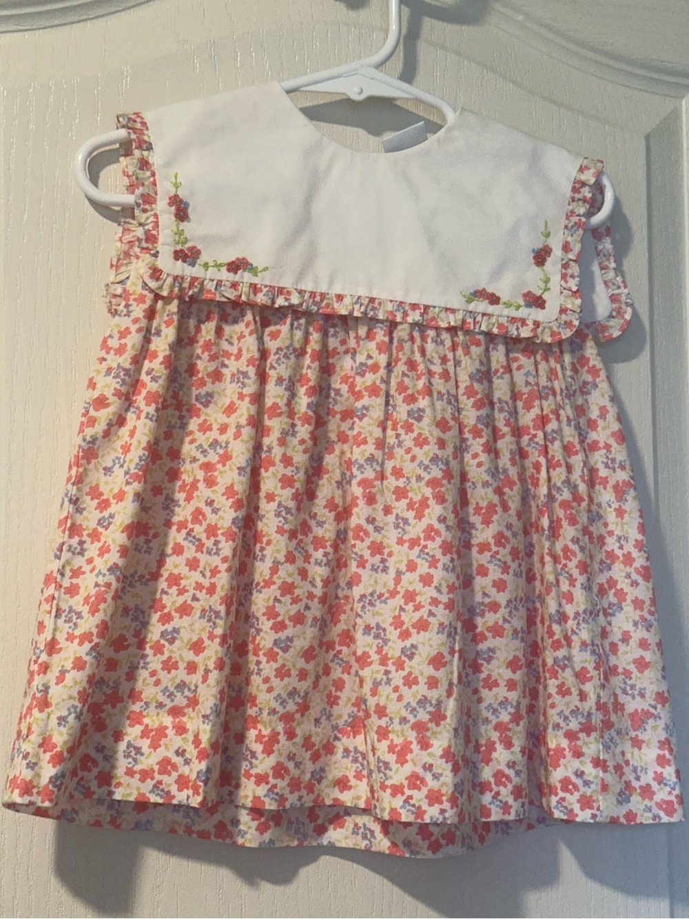 Edgehill Collection Floral Dress with Embroidered Collar | 6M